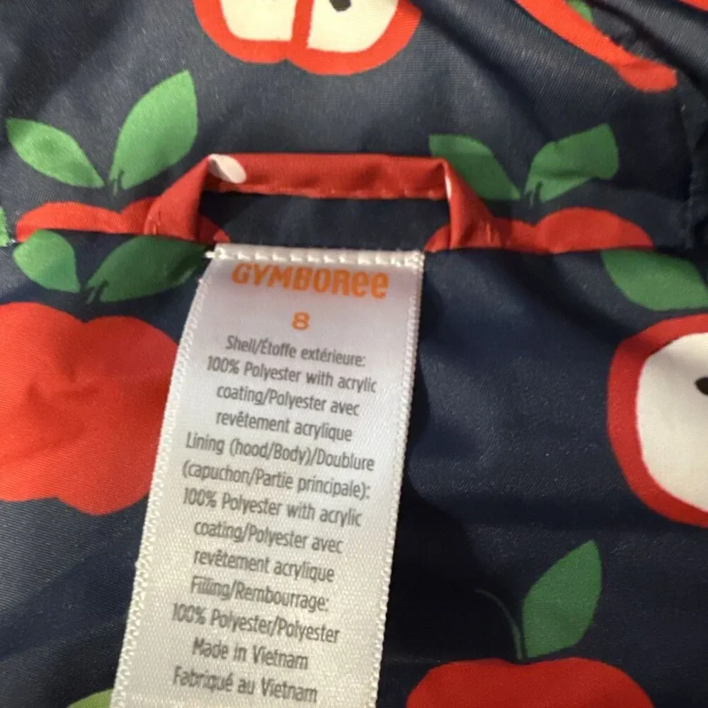 Gymboree Girls Teacher’s Favorite Fall Candy Apple Red Dot Puffer Vest Size 8
